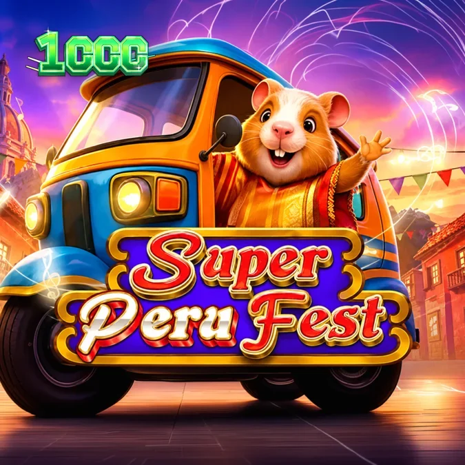 Interface do slot Super Peru Fest com tema de festival colorido